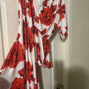 Red Floral Dress